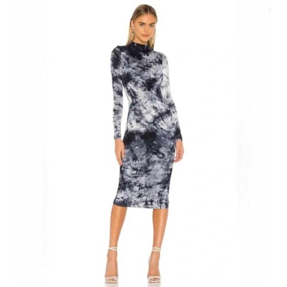 Lovers and Friends Ivanna Midi Dress XS Tie‎ Dye Long Sleeve Mock Neck